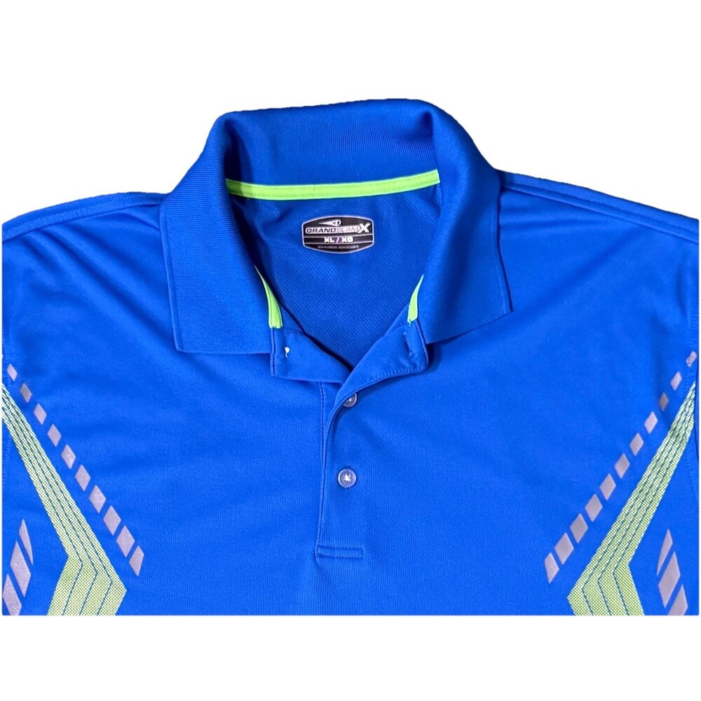Grand Slam Airflow Performance Golf Polo Shirt Men's XL Blue Short Sleeve